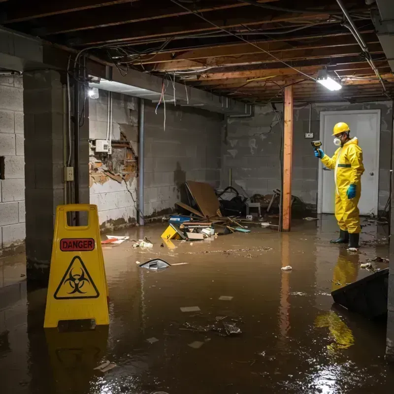 Flooded Basement Electrical Hazard in Monahans, TX Property